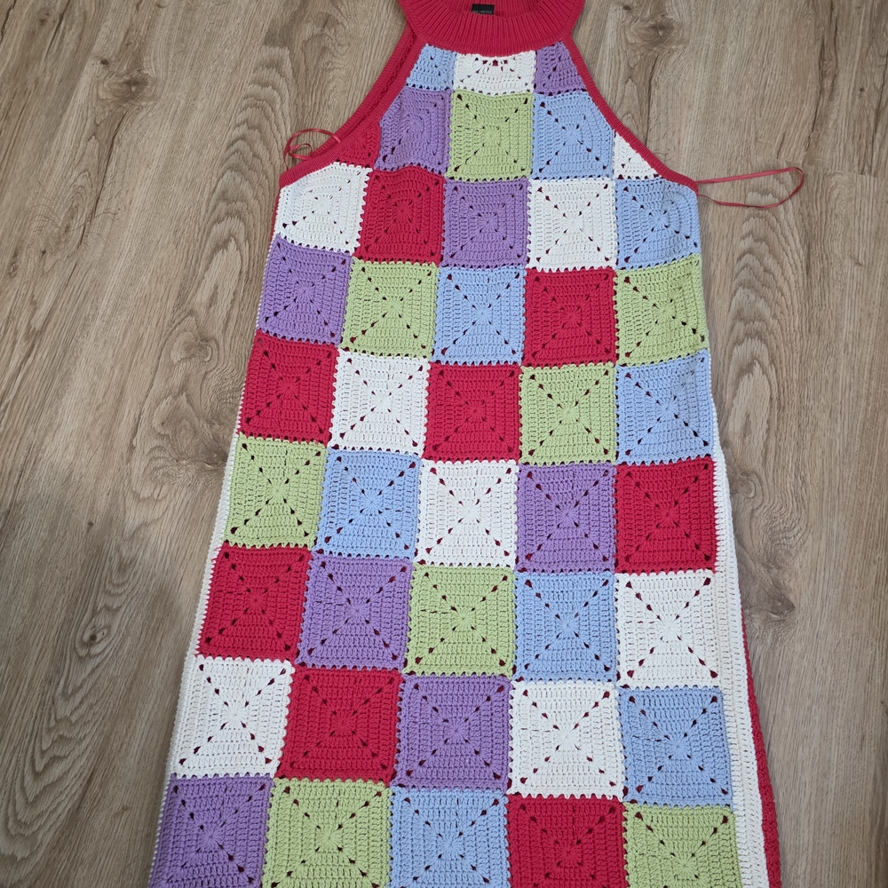 Colorful Patchwork Knit Dress - Picture 7 of 10